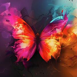 Abstract_butterfly_design_vibrant_colors_artistic_feel__No 1 by Andre Petrov