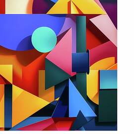 Abstract_geometric_shapes_vibrant_colors_dynamic_composition by Andre Petrov