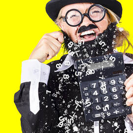 Accountant crying number tears by Jorgo Photography