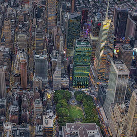Aerial Bryant Park NYC by Susan Candelario