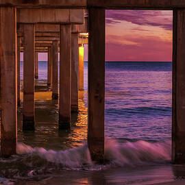 Alabama Pier Sunset by Jean Noren