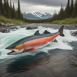 Alaska Salmon Run 005 by Flees Photos