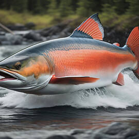 Alaska Salmon Run 008 by Flees Photos