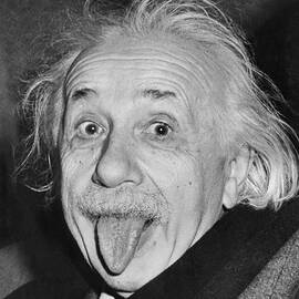 Albert Einstein sticks his tongue by The Luxury Art Collection