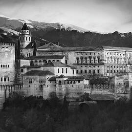 Alhambra in Granada Spain BW by Rebecca Herranen