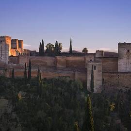 Alhambra Palace at Sunset Granada Spain Moorish Fortress by Rebecca Herranen