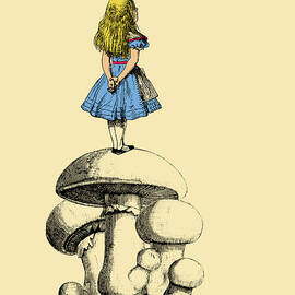 Alice on a mushroom by Madame Memento