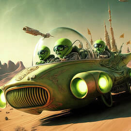 Aliens Cruising 1 by Ron Weathers