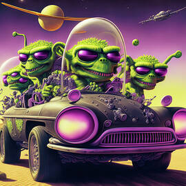Aliens Cruising 3 by Ron Weathers