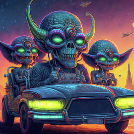 Aliens Cruising 4 by Ron Weathers