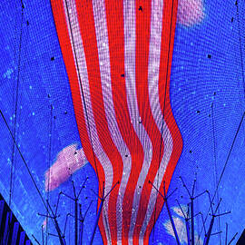 American Flag on Fremont Street Experience light show by Tatiana Travelways