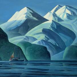 Amidst the Glaciers - Alaskan landscape by Dale Nichols by Dale William Nichols