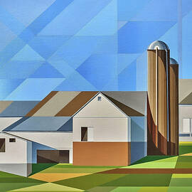 Amish Farmscape #3  by Edmund Lewandowski by Edmund Lewandowski