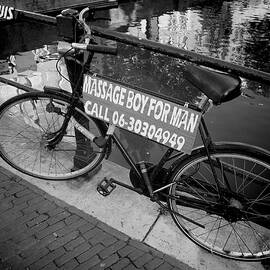 Amsterdam Reflections, Bicycle by the Canal by Travel Essayist
