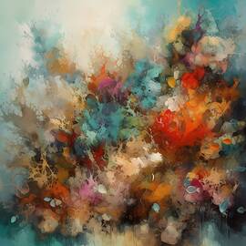 An abstract artwork with textures that suggest the richness of nature No 3 by Andre Petrov