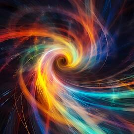 An_abstract_representation_of_space-time_warp_showing_a whirlwind of colours No 3 by Andre Petrov