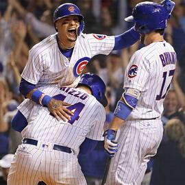 Anthony Rizzo, Kris Bryant, and Javier Baez by Jonathan Daniel