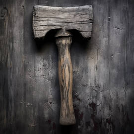 Antique Rustic Hammer on Wood 09 by Yo Pedro