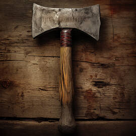Antique Rustic Hammer on Wood 20 by Yo Pedro