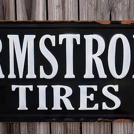 Armstrong tire sign Bw by Flees Photos