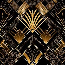 Art deco pattern with golden details by Andre Petrov
