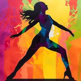 Artwork depicting the silhouette of a contemporary dancer No 1 by Andre Petrov