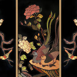Asian Art Triptych by Jessica Jenney