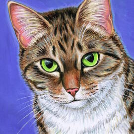 Aspen the Brown Tabby Cat by Rebecca Wang