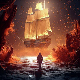 At Night I Dream Of A Mighty Ship That Sails Me Away To A World Without Pain by Ron Weathers