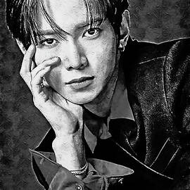 ATEEZ, Ice on My Teeth, Kang YeoSang BW by Gradify Creations