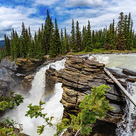 Athabasca Falls Along the Icefield Parkway Alberta Canada by Tommy Farnsworth