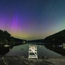 Aurora Borealis Over Lake Waramaug by Dave King