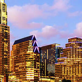 Austin Skyline at Night Panorama Photo by Paul Velgos