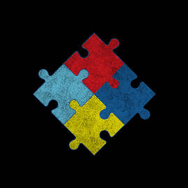 Autism Awareness Puzzle Pieces Retro by Flippin Sweet Gear