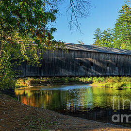 Autumn at Hemlock Covered Bridge by Ron Long Ltd Photography