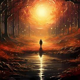 Autumn in New England in Futurist Style No 3 by Andre Petrov