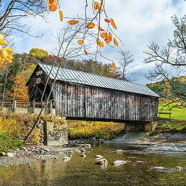 Autumn in Vermont at Moxley Covered Bridge by Ron Long Ltd Photography