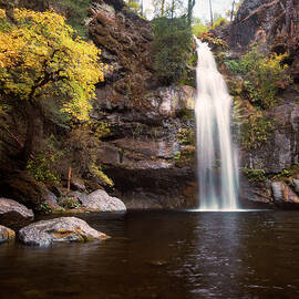Autumn Serenity at Potem Falls - Shasta County California by Mike Lee