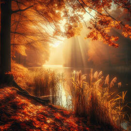 Autumn Trees At Goose by Bill and Linda Tiepelman