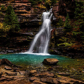 Autumn Waterfall in Colorado by Kevin Schwalbe