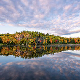 Autumn's Brilliance, Stonehouse Pond by Jeff Sinon