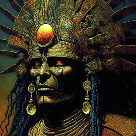 Aztec warchief, 03 by AM FineArtPrints