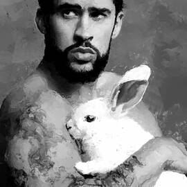 BAD BUNNY - BAILE INoLVIDABLE RABBIT BW by Gradify Creations