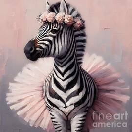 Ballerina Zebra by Lucia Stewart