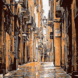 Barcelona, Gothic Quarter - 10 by AM FineArtPrints