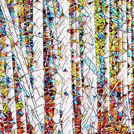 Bare trees colorful abstract by Tatiana Travelways