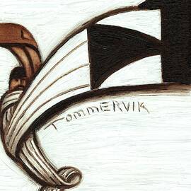 Abstract Baseball Pitching Windup Painting by Tommervik