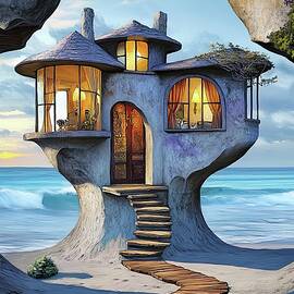 Beach House By The Bluffs by Eris And AI