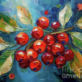 Berries And Holly by Macro Abundance