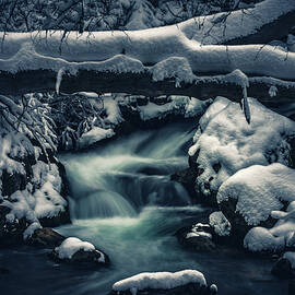 Big Cottonwood Creek and Snow - Utah by Abbie Matthews